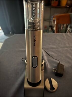 ivation Electric Wine Opener in Brushed Silver